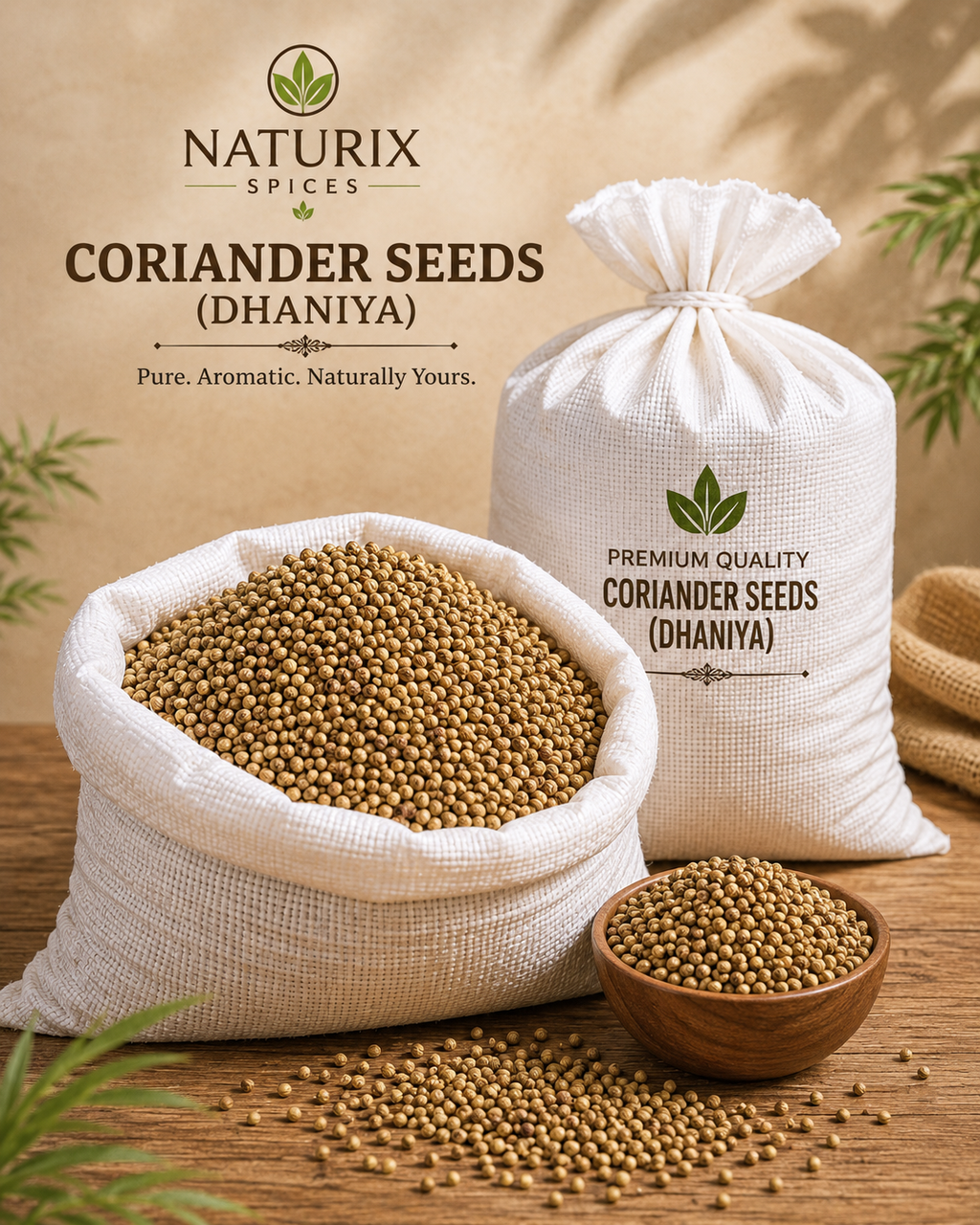 Naturix Spices Premium Coriander Seeds Dhaniya 500g