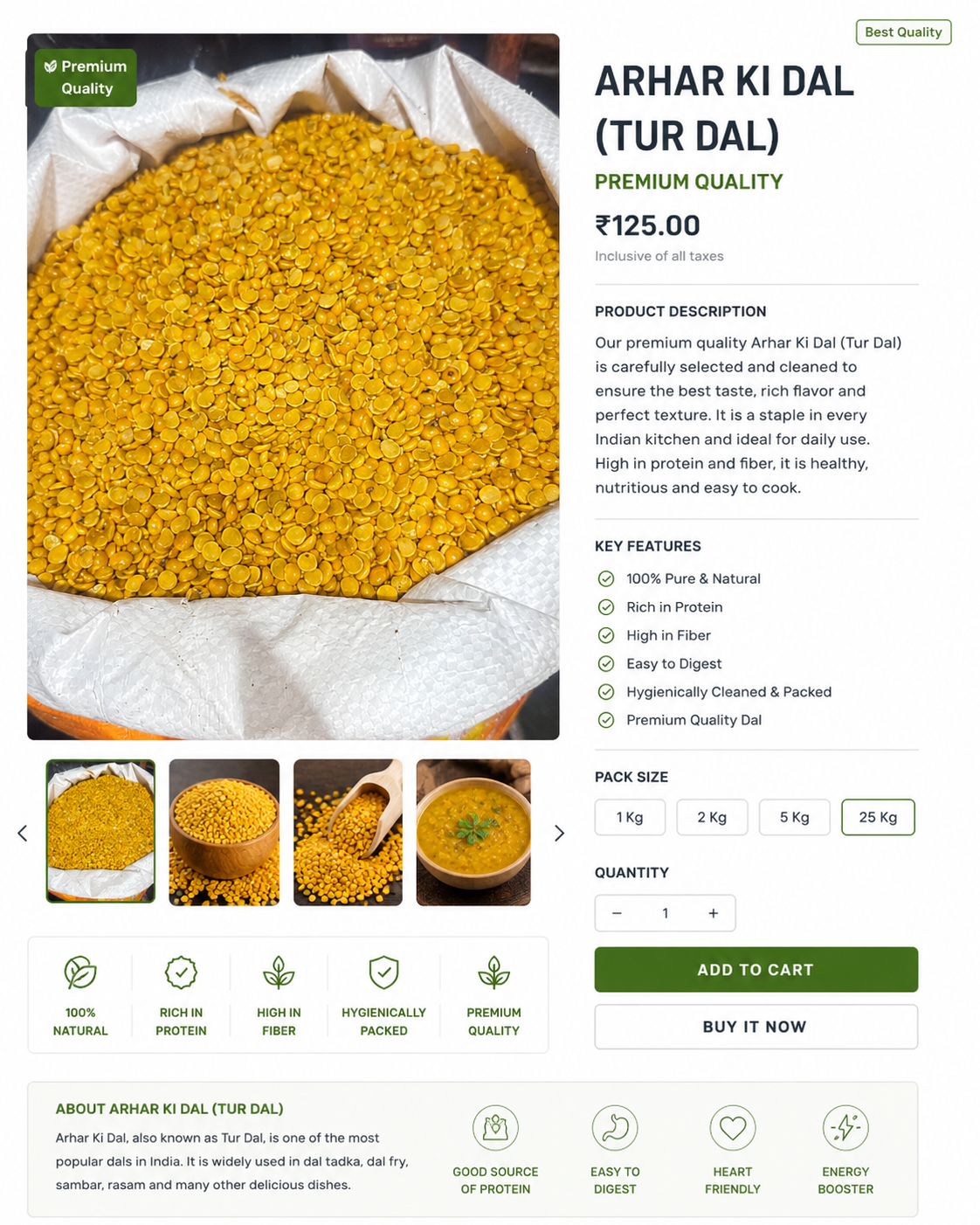 Annapurna Gold Premium Arhar Dal (Toor Dal) 500g Code5001