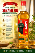 Tilmoti Cold Pressed Sesame Oil 1 Litre - Fortified with Vitamin A & D