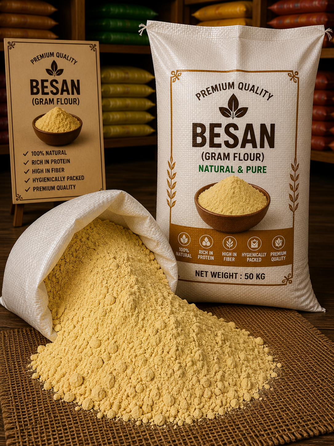 Besan Gram Flour 500gm - Premium Quality Natural & Pure
