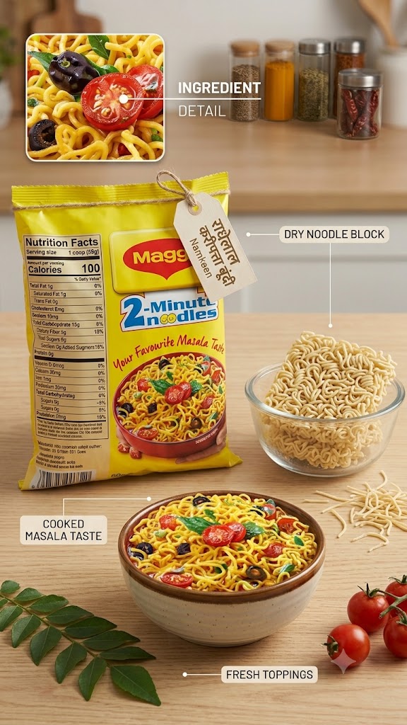 Maggi 2-Minute Noodles Masala Taste 25g Chota Pack