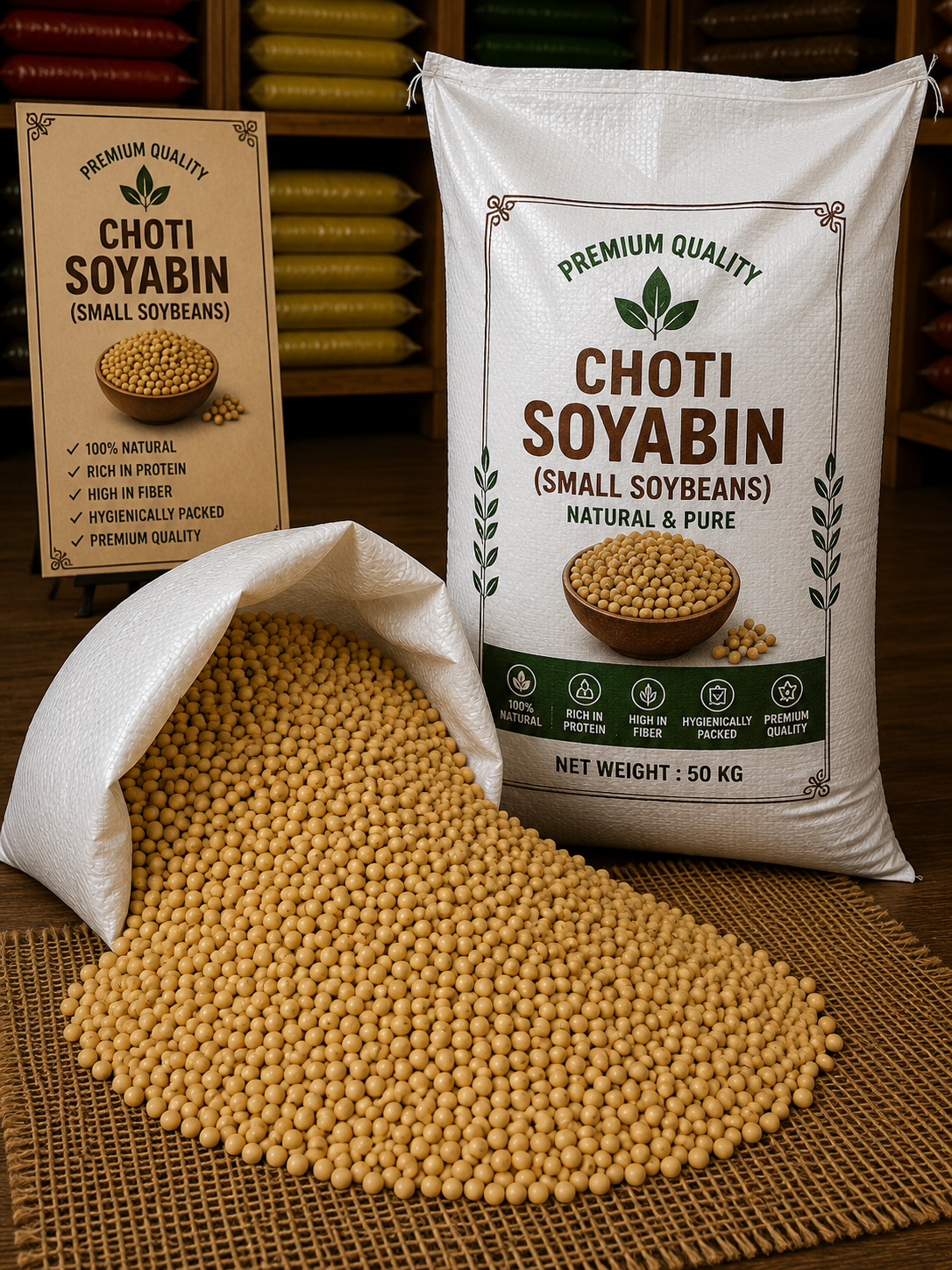 Choti Soyabin (Small Soybeans) 500gm Code5001