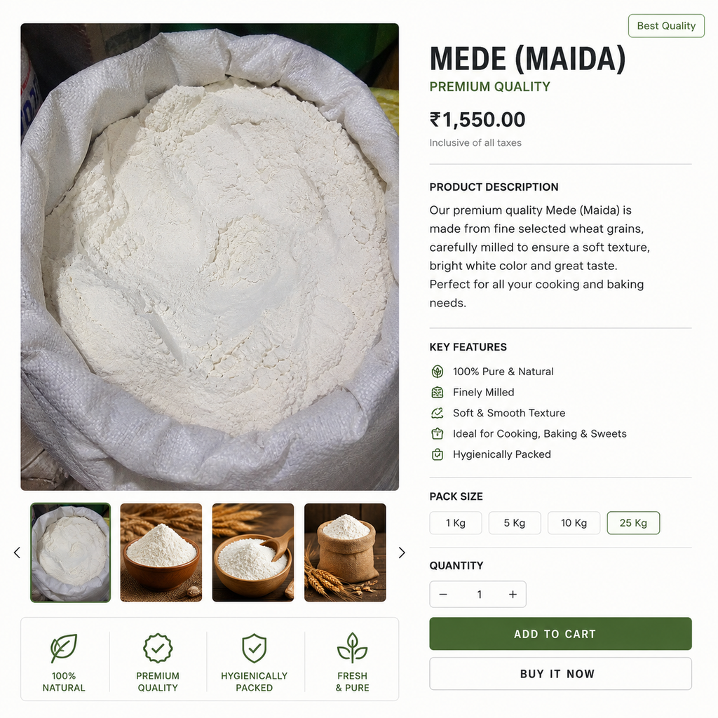 Maida (Refined Wheat Flour) 500g Code5001