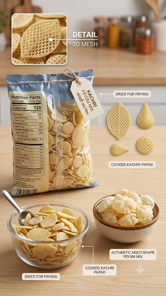 Kachri Fryum Mix Premium Quality 500g