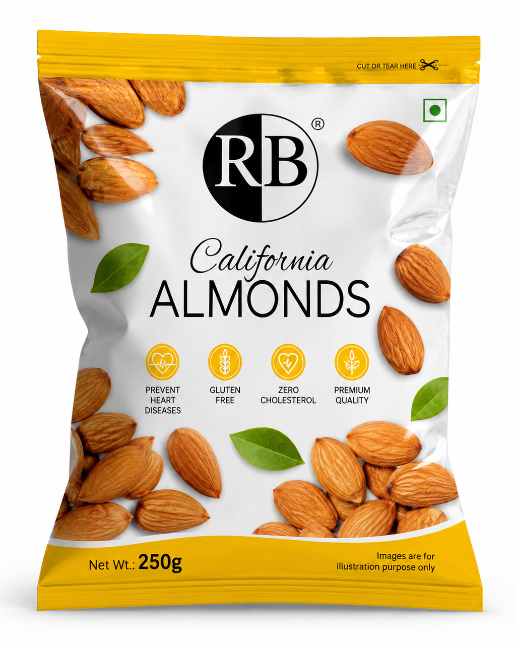 RB California Almonds Badam Giri 250g Code5001