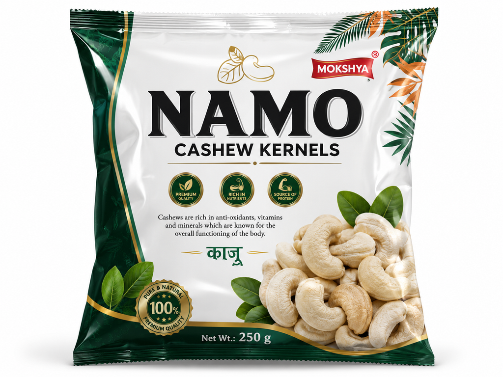 Mokshya Namo Cashew Kernels (Kaju) 250g Code5001