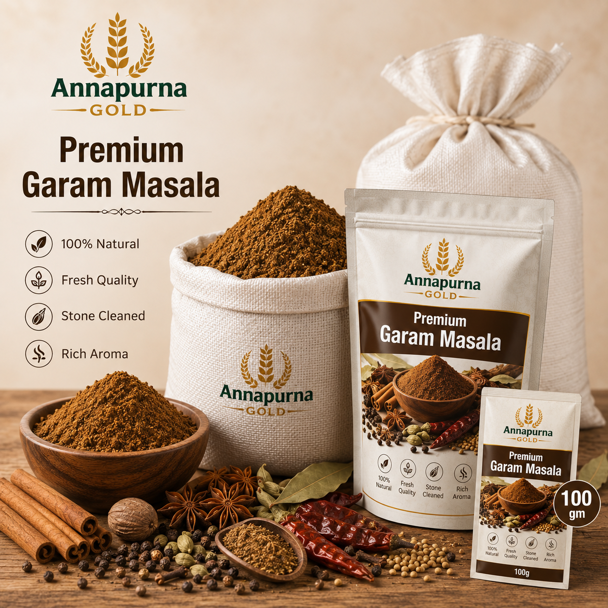 Annapurna Gold Premium Garam Masala - 100g Code5001