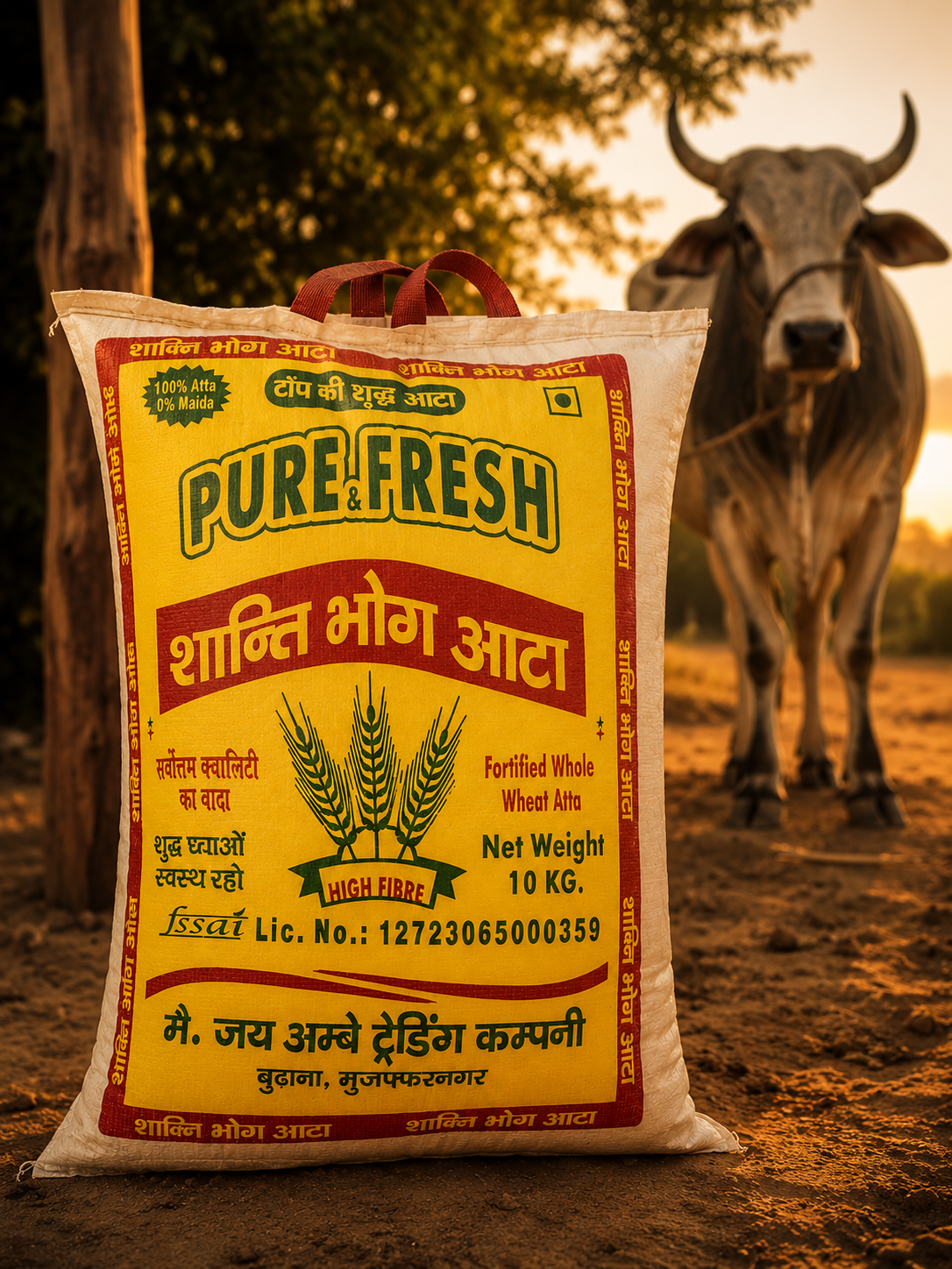 Shanti Bhog Atta - Pure & Fresh (5 KG) code 5001