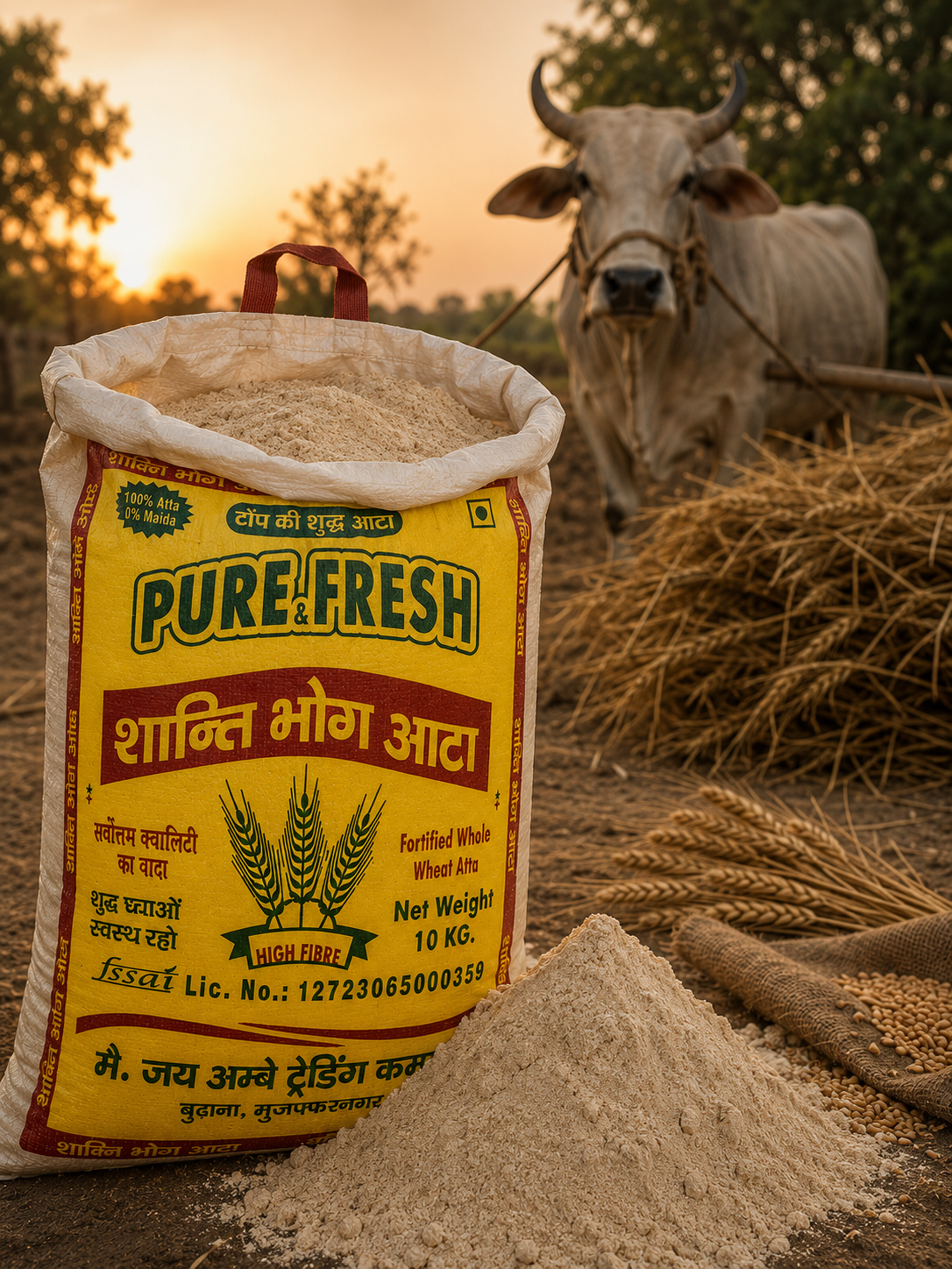Shanti Bhog Atta - Pure & Fresh (5 KG) code 5001