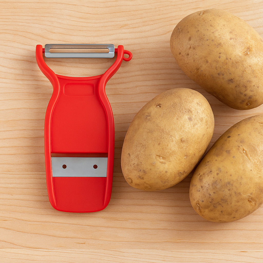 Supermom Swiss 2-in-1 Slicer  Peeler With Ultra Sharp Stainless Steel Blades