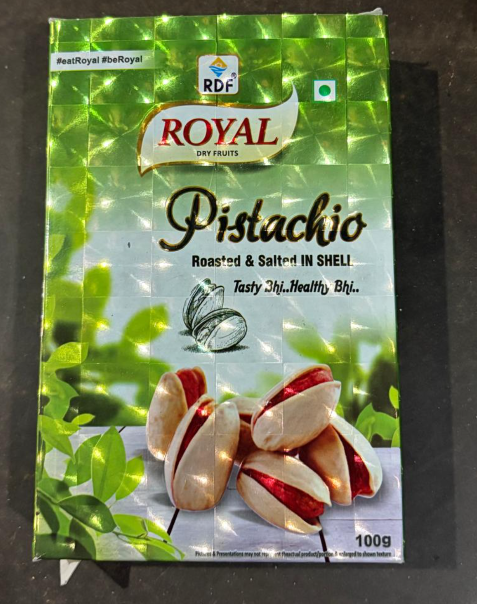 Royal Dry Fruits Pistachio Roasted & Salted In Shell 100g