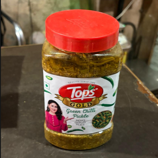 Tops Gold Green Chilli Pickle