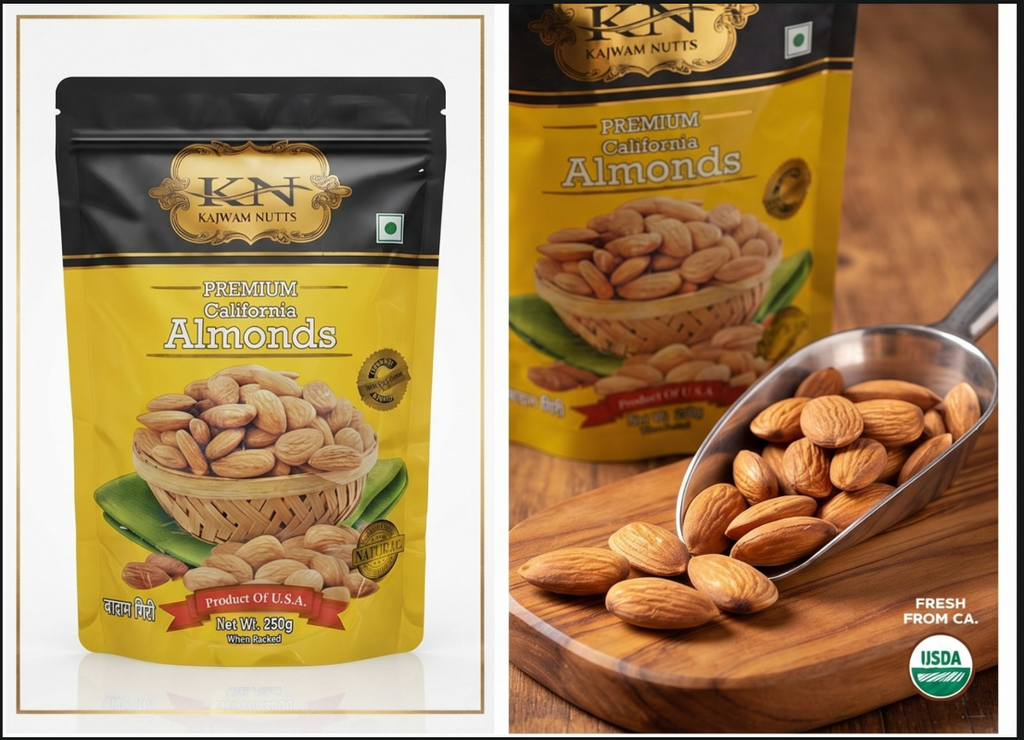KN Kajwam Nutts Premium California Almonds - Premium Quality