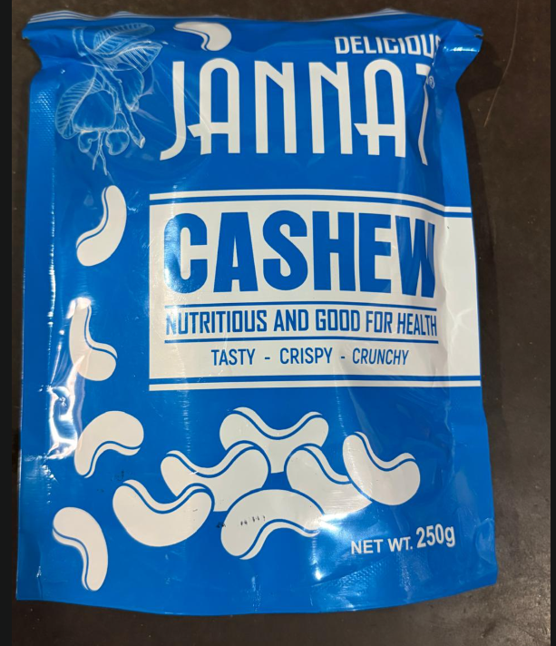 Jannaz Delicious Cashew 250g packet