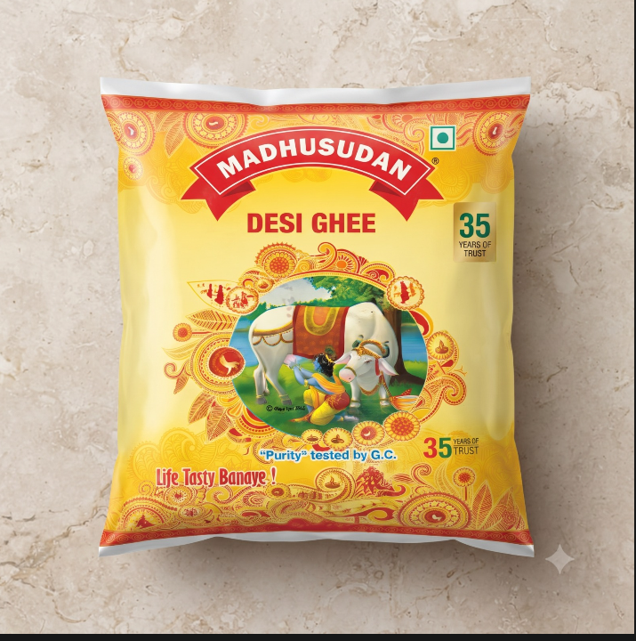 Madhusudan Desi Ghee pack front
