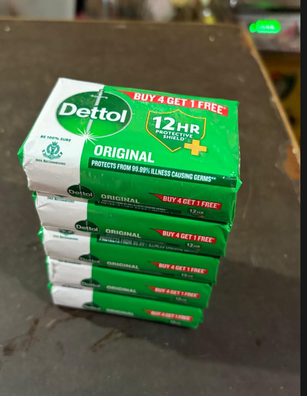 Dettol Original Soap 5 Pack stacked