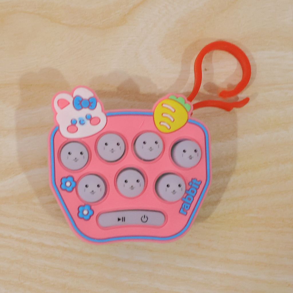 Cute Cartoon Music Push Button Toy Keychain With Sound (1 Pc Mix Design)