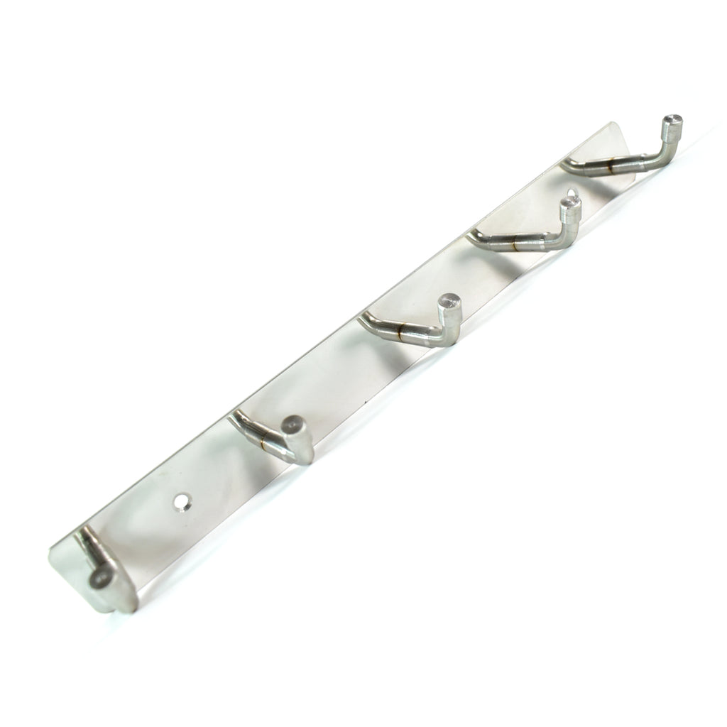 Stainless Steel Wall Mounted Coat 5 Hook Rack (26x3  1 Pc)