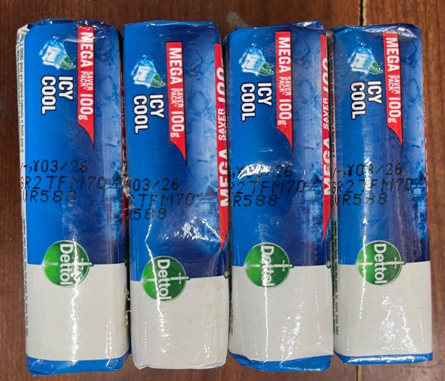 Dettol Icy Cool Soap - 3X Intense Cooling Mega Saver Pack 100g