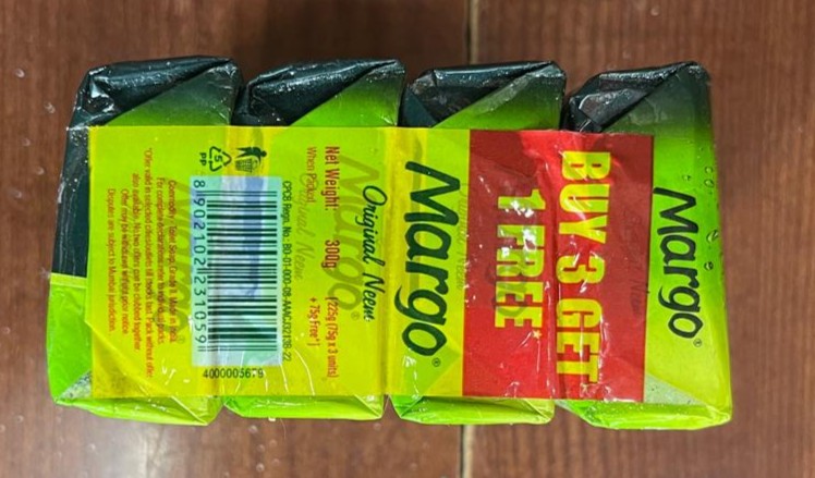 Margo Original Neem Soap - Vitamin E & 1000 Neem Leaves Value Pack