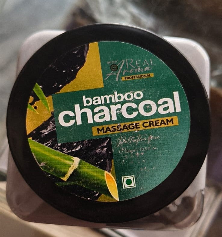 Real Aroma Professional Bamboo Charcoal Massage Cream 300g Code 5002