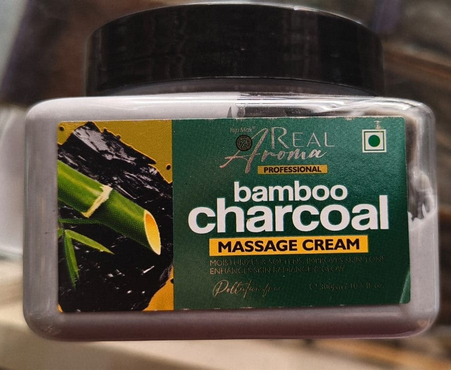 Real Aroma Professional Bamboo Charcoal Massage Cream 300g Code 5002