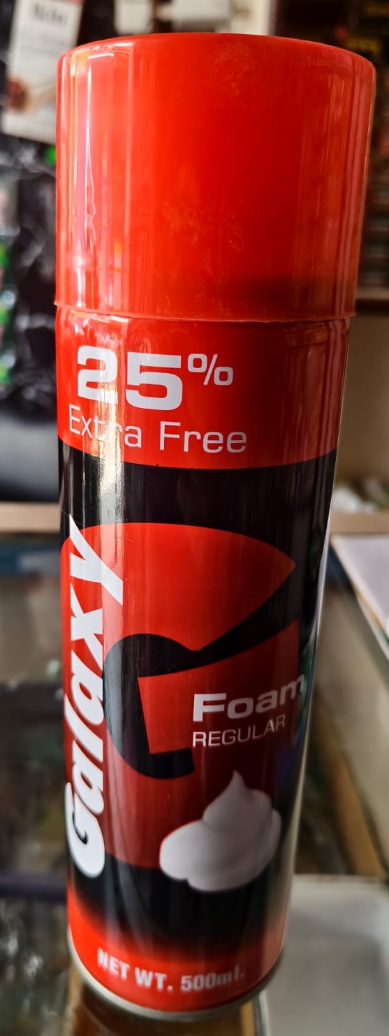 Galaxy Foam Regular Shaving Foam 500ml - 25% Extra Free 5002