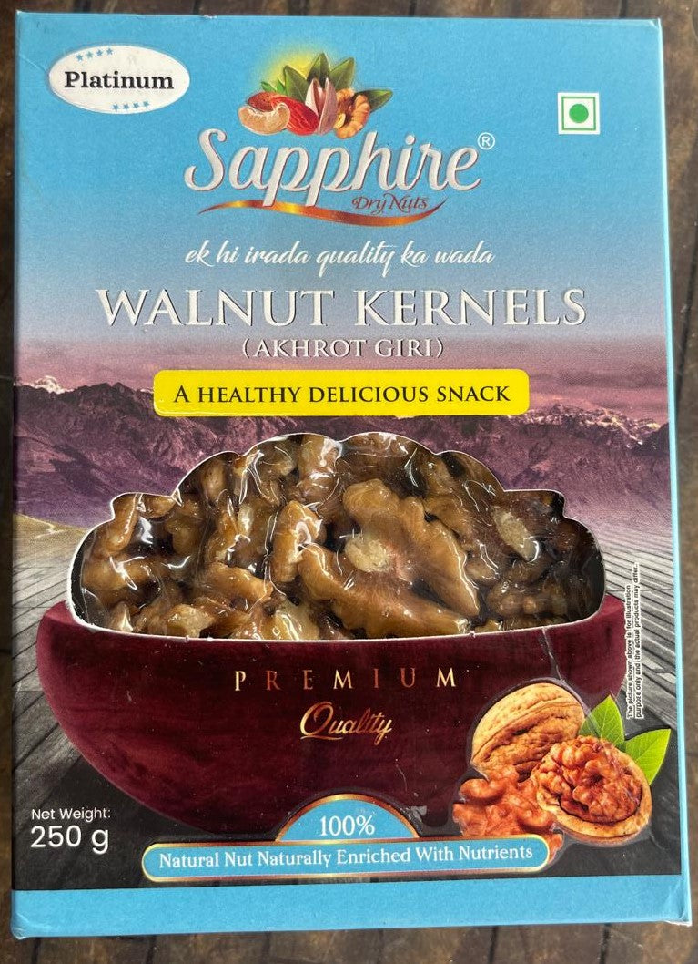 Akhrot Giri Sapphire Platinum Walnut Kernels (Akhrot Giri) 250g Code5001