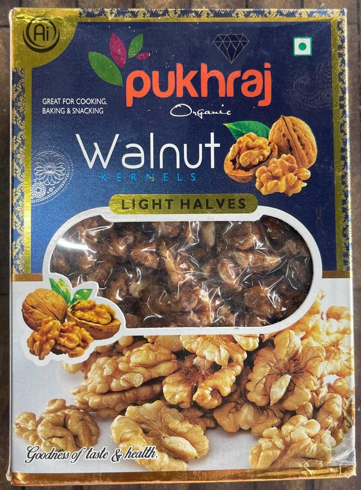 Pukhraj Organic Akhrot Giri Walnut Kernels Light Halves 250g Code5001