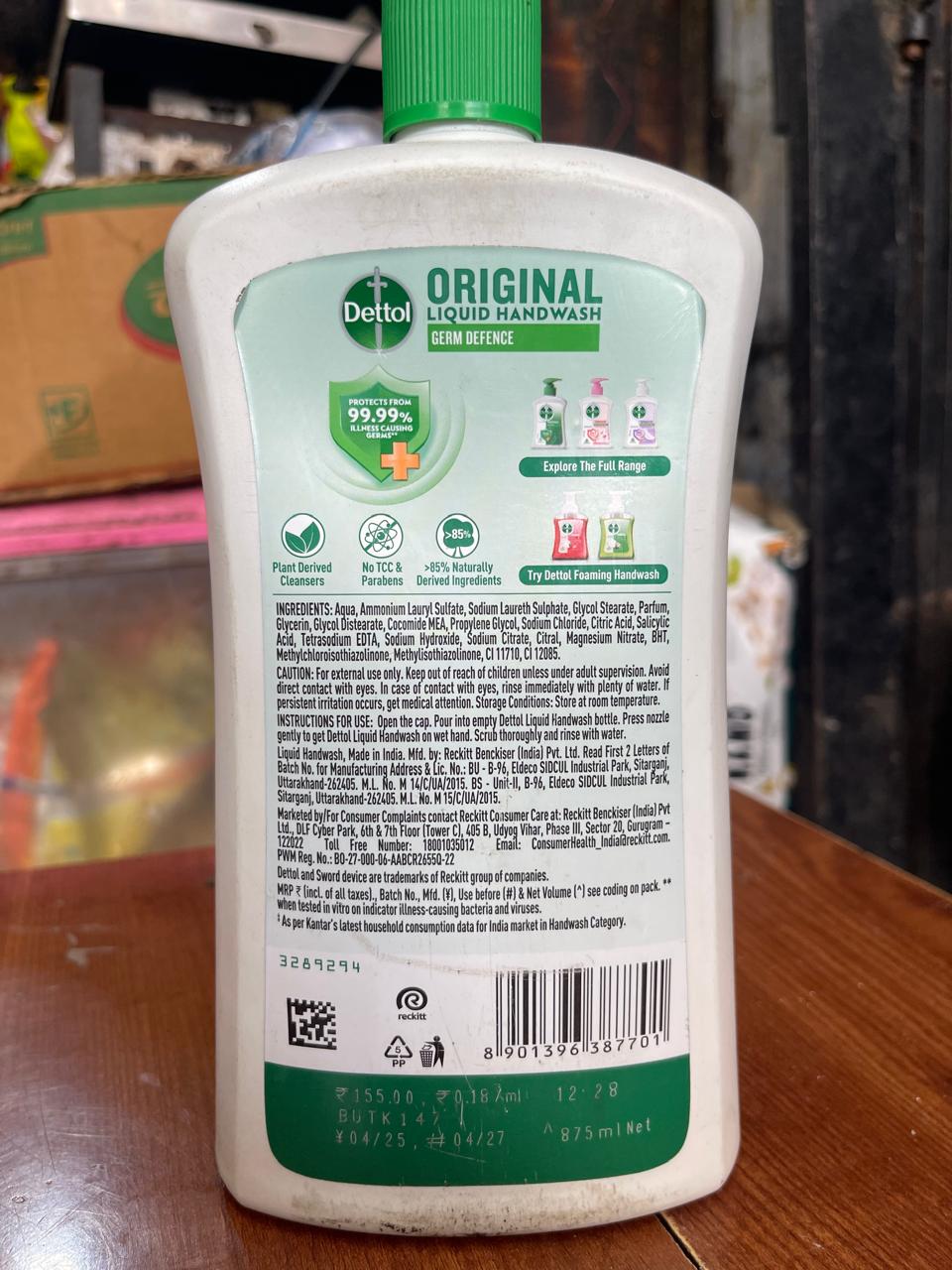 Dettol Original Germ Defence Liquid Handwash - Super Saver 8+ Months Pack