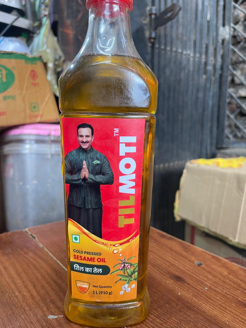 Tilmoti Cold Pressed Sesame Oil 1 Litre - Fortified with Vitamin A & D