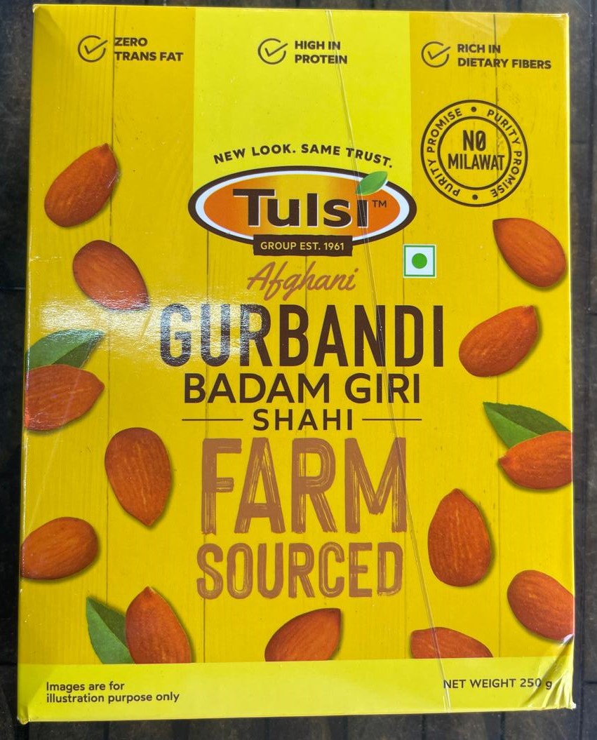 Tulsi Afghani Gurbandi Badam Giri Shahi Farm Sourced 250g