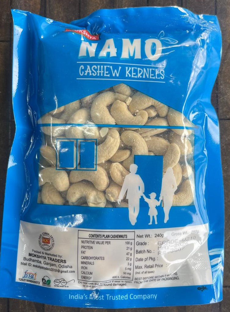 Mokshya Namo Cashew Kernels (Kaju) 250g Code5001