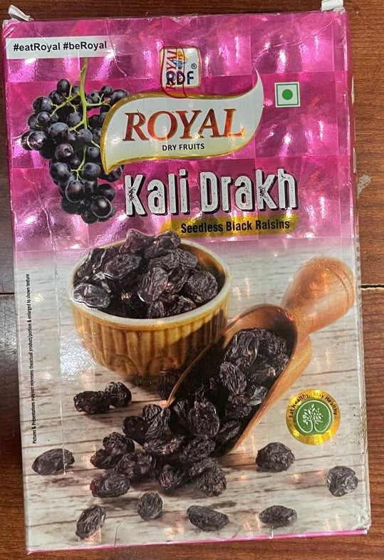 Royal Dry Fruits Kali Drakh Seedless Black Raisins 250g