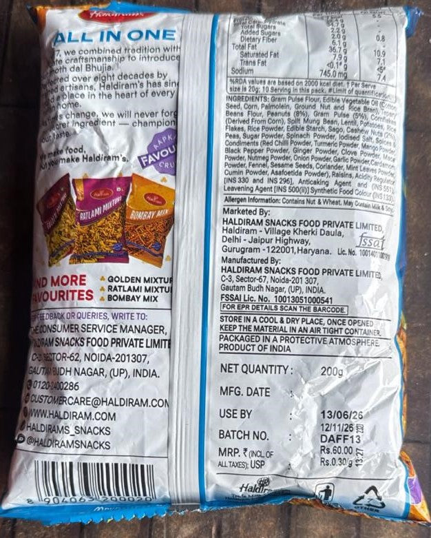 Haldiram's All In One - Fusion of Flavours Namkeen 200g Code5001