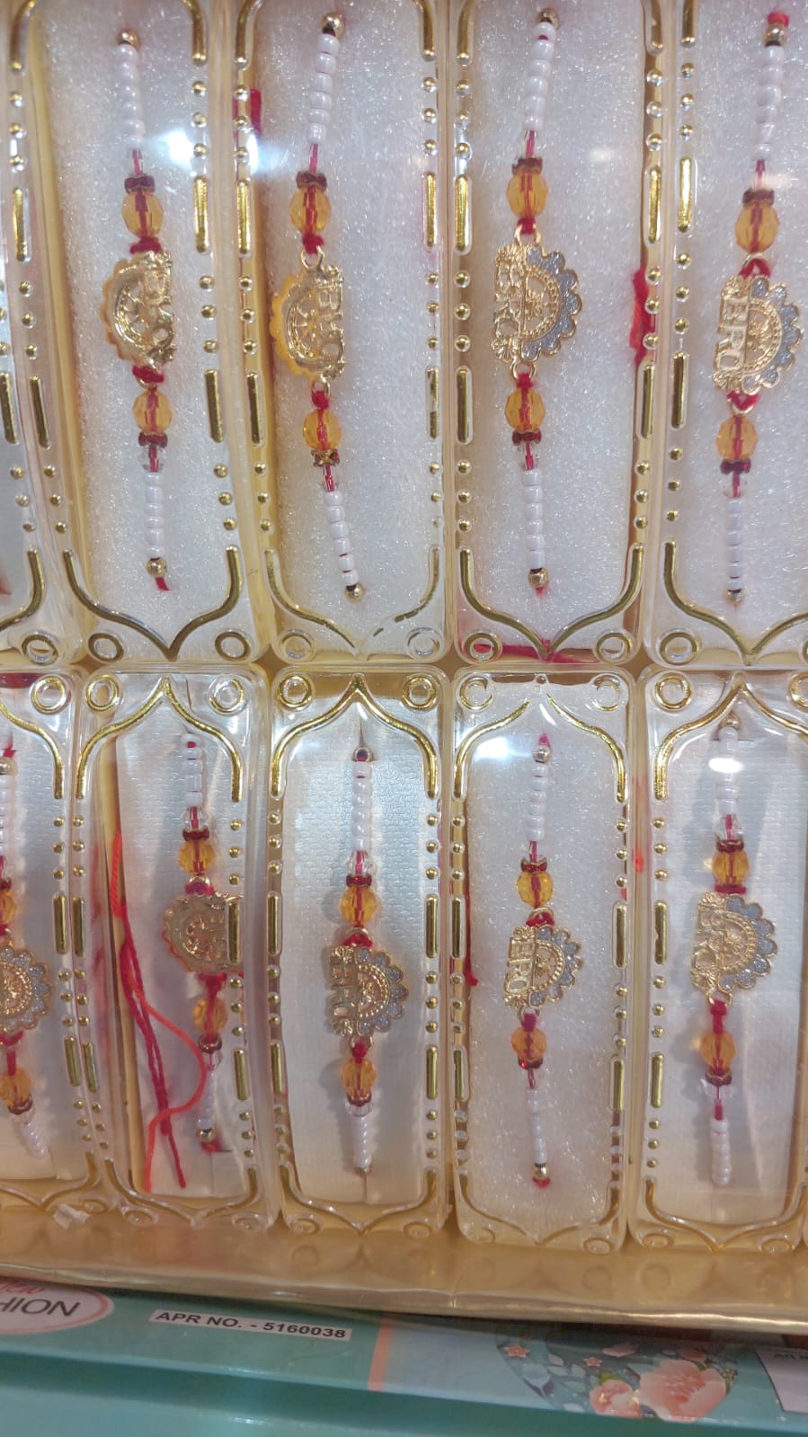 Fancy Rakhi Gold Charm Code5006