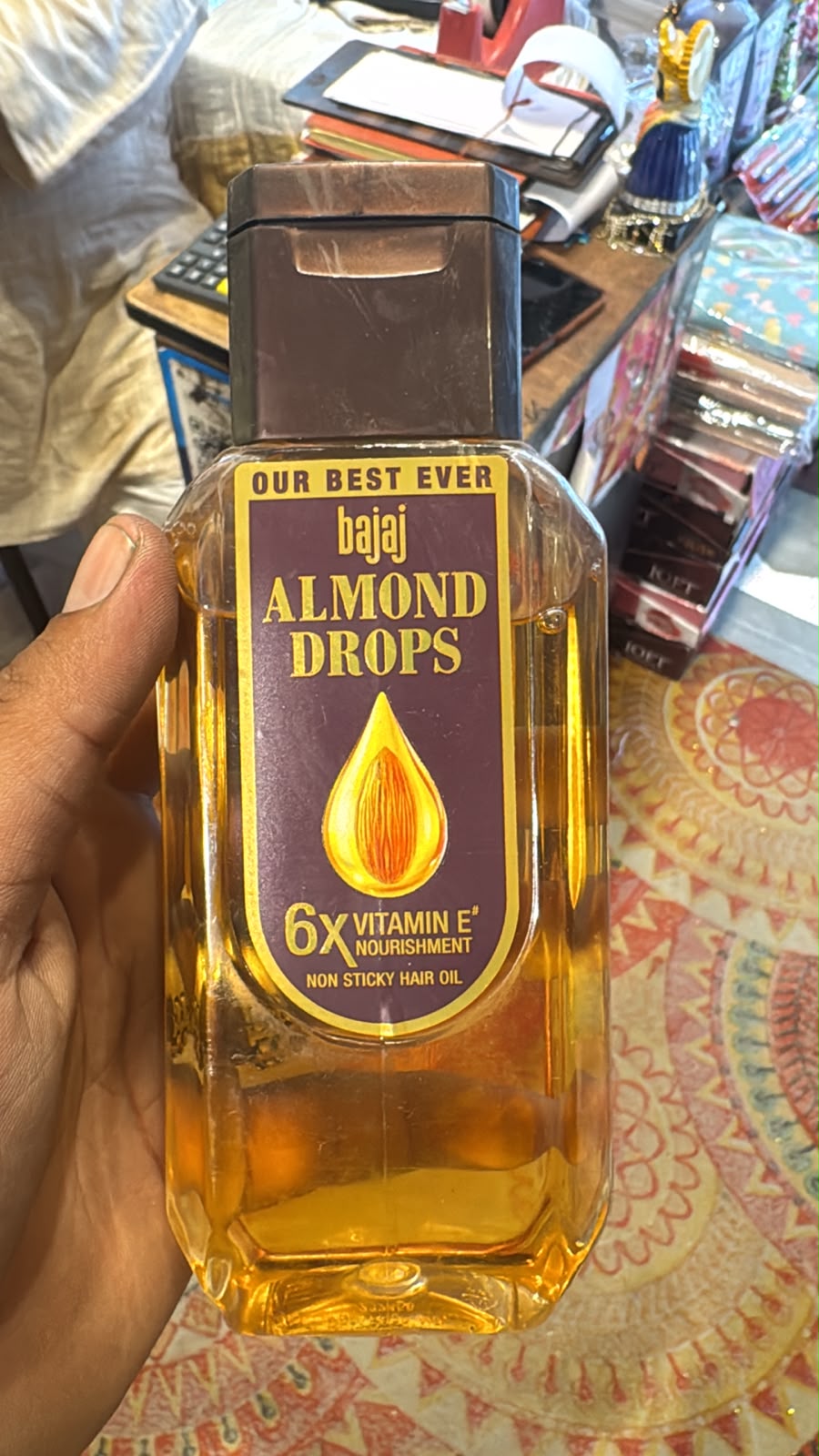 Bajaj Almond Drops 6X Vitamin E Nourishment Hair Oil 285 ml front
