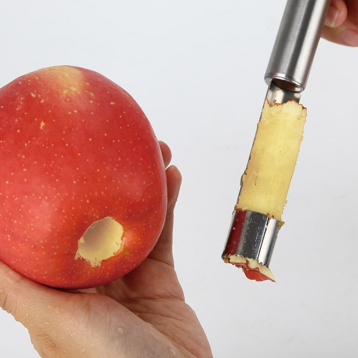 5506 Fruit Core Stainless Steel Set Core Remover For Apple And Pear Kitchen Prep Tool Fruit Core Remover Tool With Soft Handle Apple Corer Stainless Steel Kitchen Gadget Dishwasher Safe