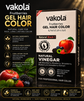 Vakola Fruitberries Gel Hair Color Natural Black 1 - Natural Vinegar Formula 1kg Code 5002