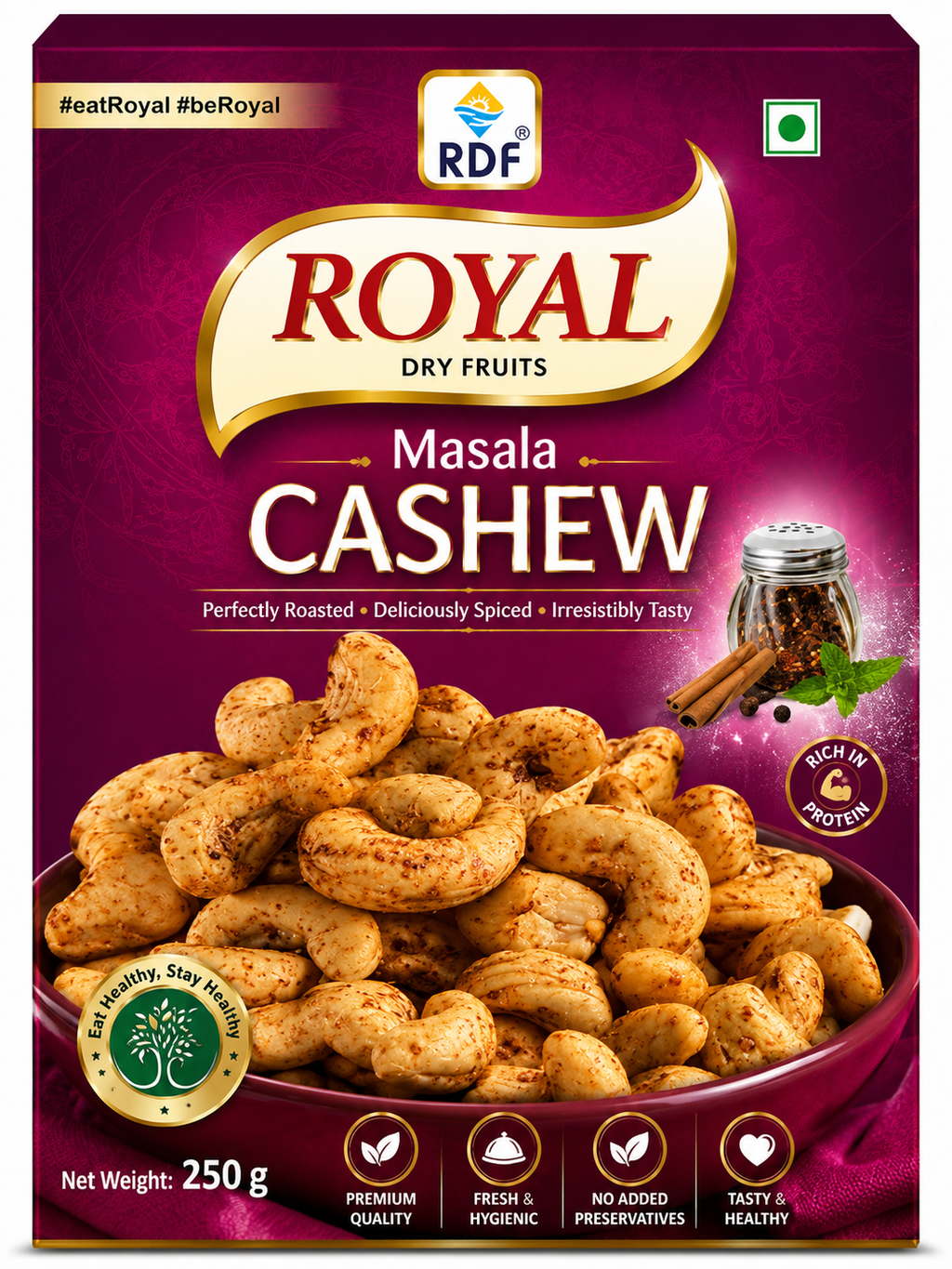 Royal Dry Fruits Masala Cashew (Kaju) 250g Code5001