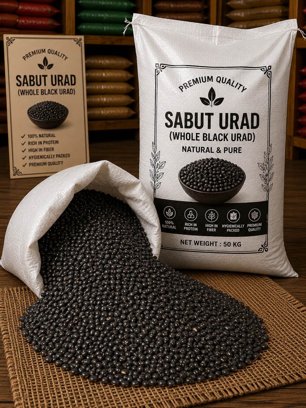 Sabut Urad Whole Black Urad 500gm - Premium Quality Natural & Pure