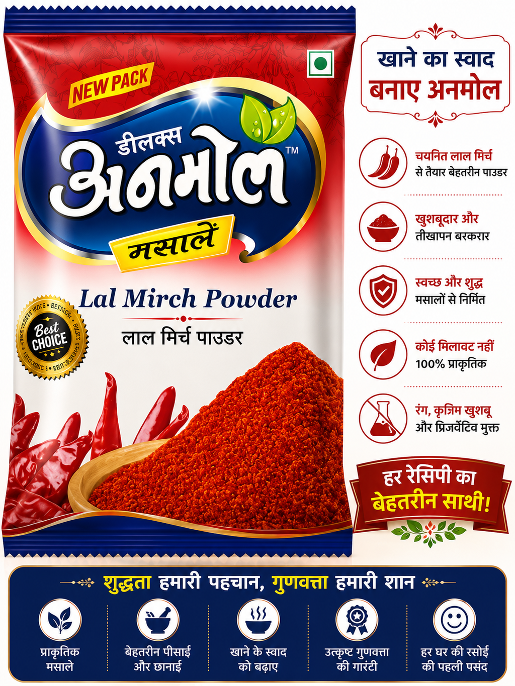 Anmol Deluxe Lal Mirch Powder 250gm