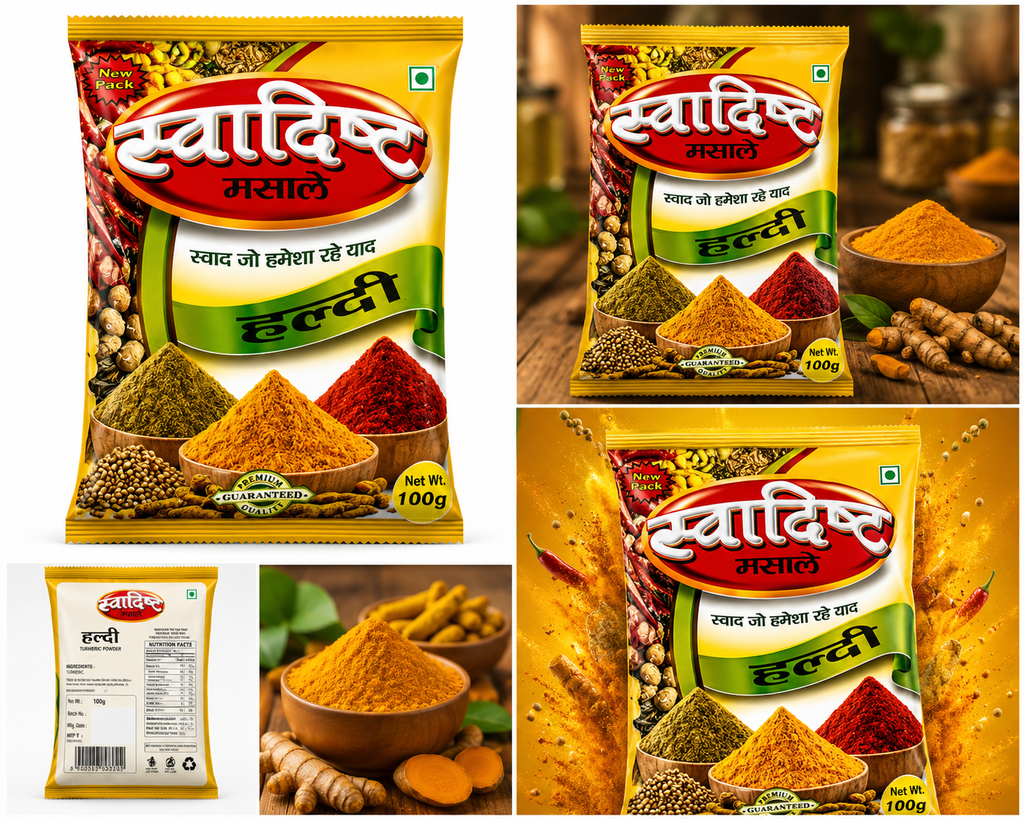 Swadisht Haldi Powder 100gm - Turmeric Powder