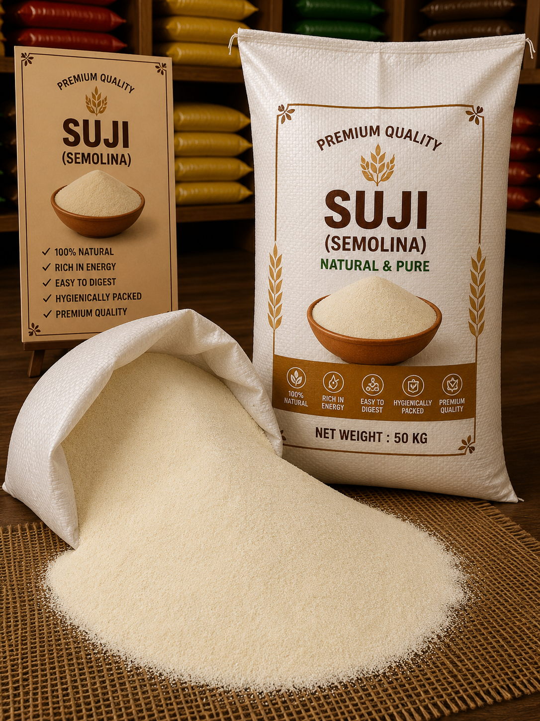 Suji Semolina 500gm - Premium Quality Natural & Pure