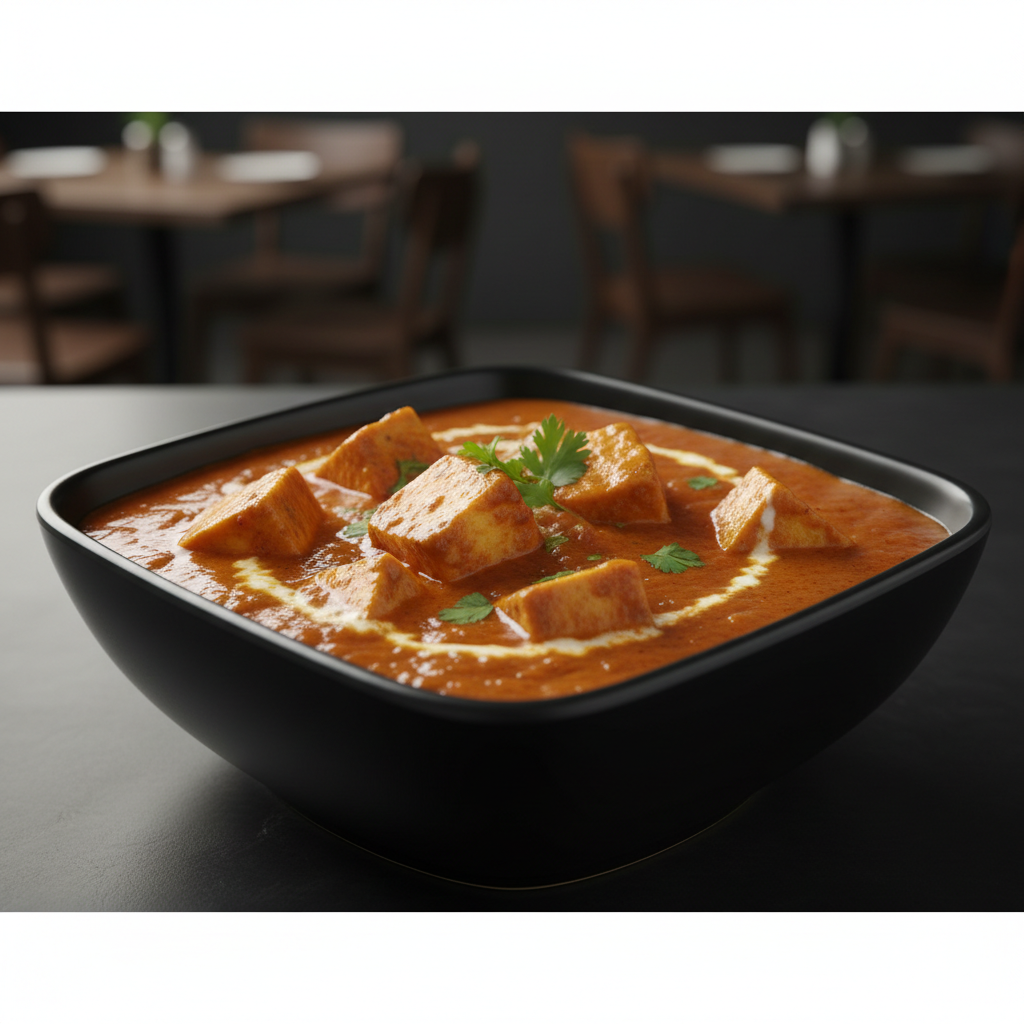 Paneer Butter Masala in creamy makhani gravy