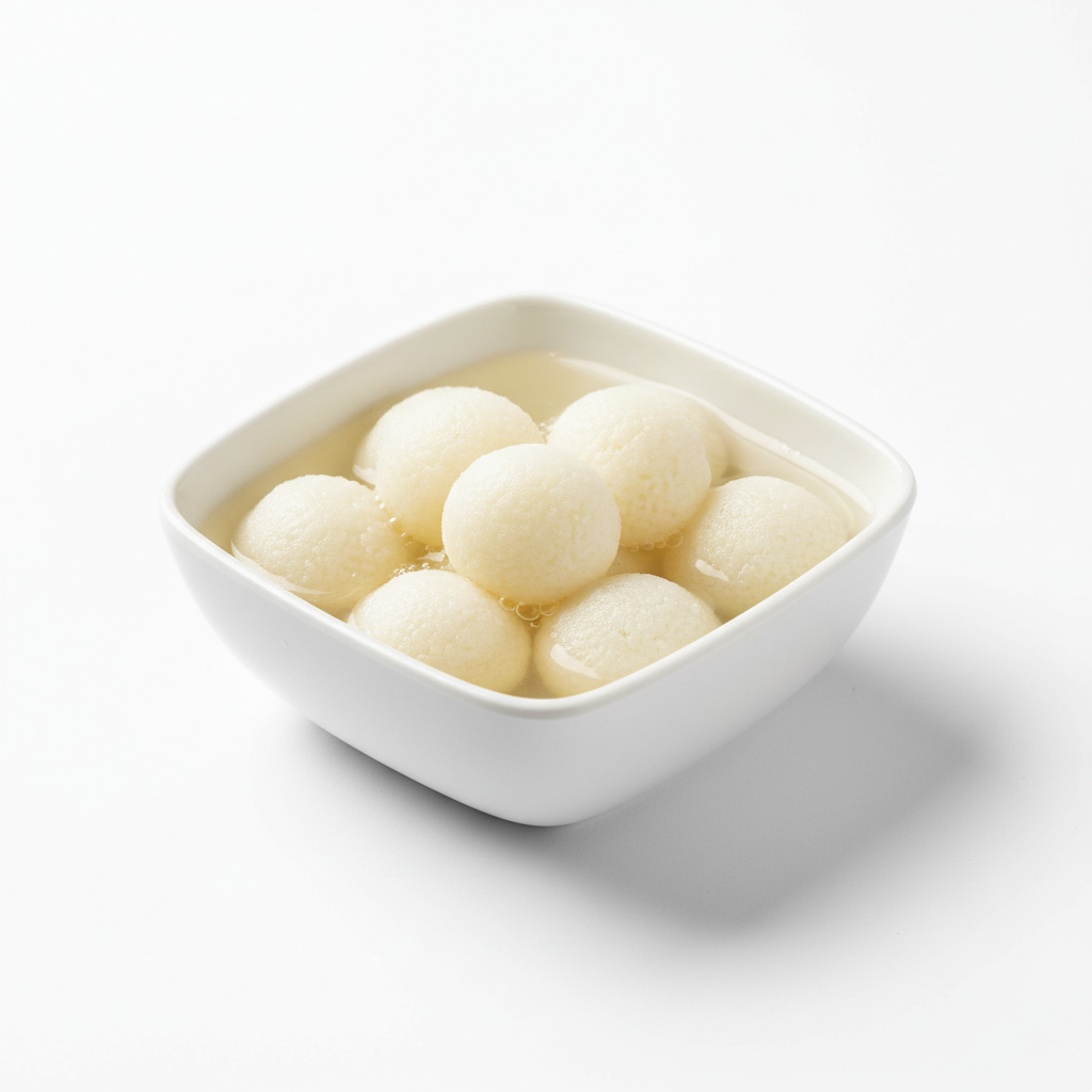 White Chhota Rasgulla in syrup 1 kg
