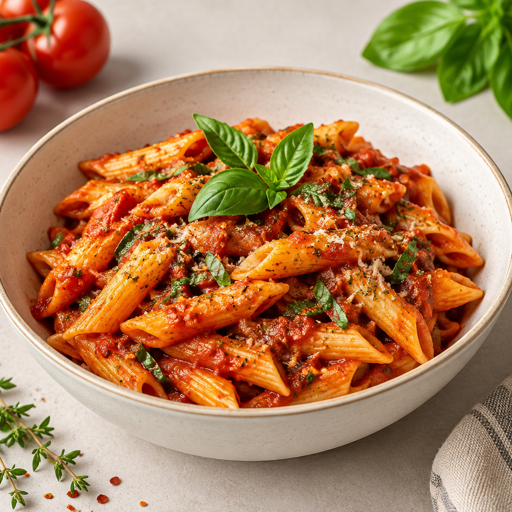 Spicy tomato red sauce pasta
