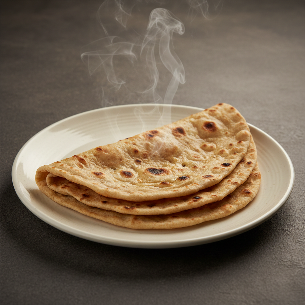Tandoori Roti with light tandoor char