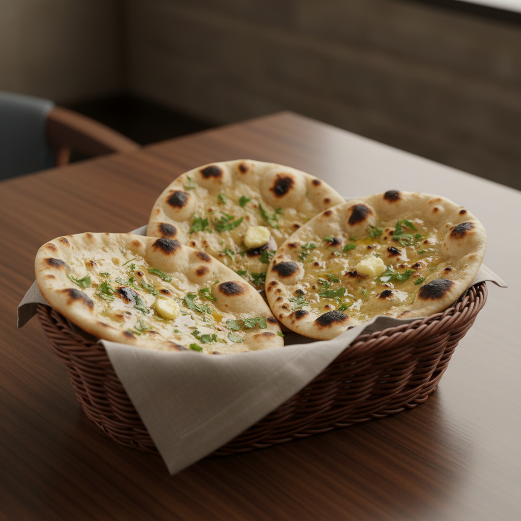 Tandoori Butter Roti with butter and coriander
