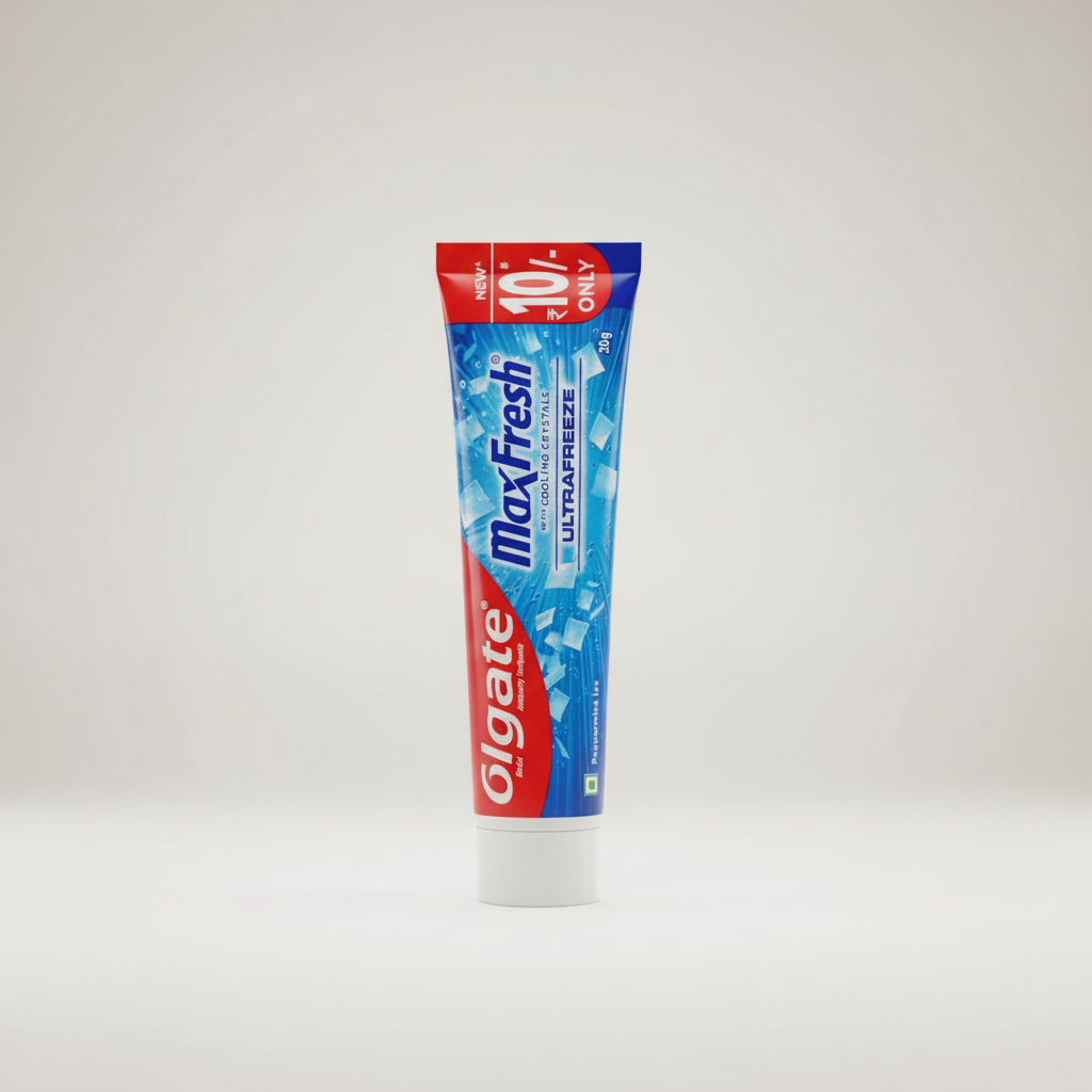 Colget MaxFresh toothpaste on a clean background